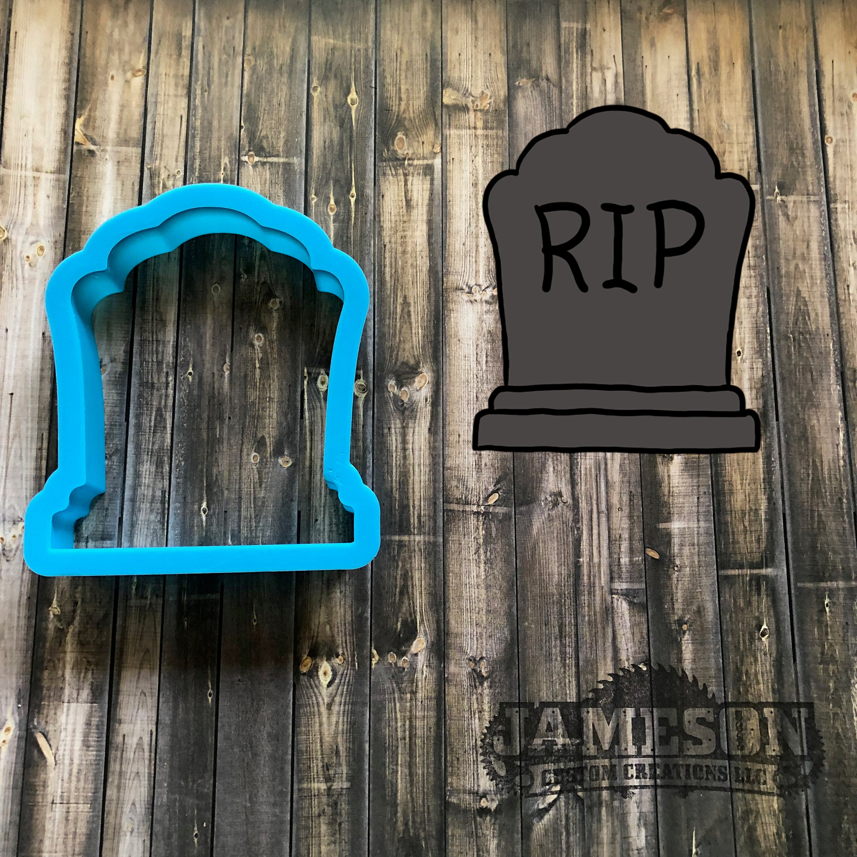 Free STL file Gravestone cookie cutter RIP・3D print design to