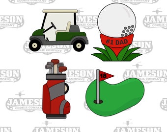 Golf Theme Cookie Cutter Set - Father's Day