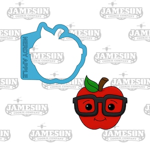 Nerdy Apple Cookie Cutter - Teacher Appreciation - Back To School