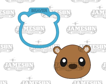 Woodland Beaver Cookie Cutter - Animal Face - Animal Head