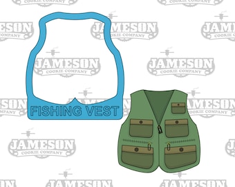Fishing Vest Cookie Cutter - Fishing Theme