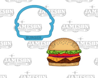 Burger Cookie Cutter - Cheeseburger, Hamburger, Food Cookie Cutters