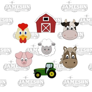 Farm Barnyard Cookie Cutter Set - Birthday Theme - Animals