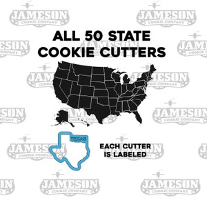 State Shaped Custom Cookie Cutter - All States