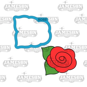 Cortador de galletas con forma de rosa nº 2: San Valentín, temática de amor