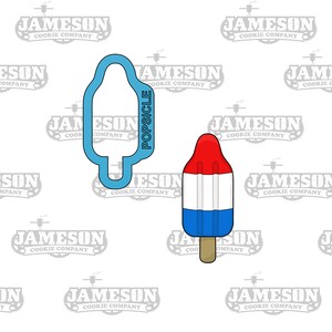 Rocket Popsicle Cookie Cutter - Bombpop - Ice Cream-  Summer Theme