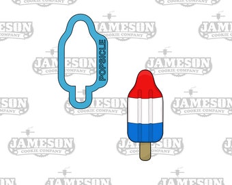 Rocket Popsicle Cookie Cutter - Bombpop - Ice Cream-  Summer Theme