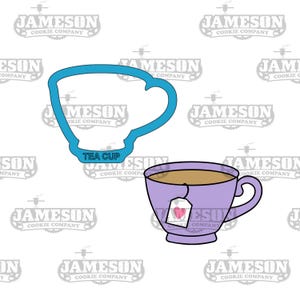Cortador de galletas con forma de taza de té - Tema del Día de la Madre, Tema de Autocuidado