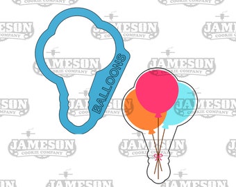 Balloons Cookie Cutter - Birthday Party, Celebration Theme