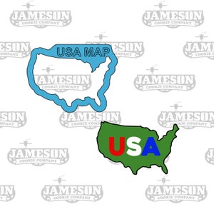 Carte des États-Unis à l'emporte-pièce - Amérique - États-Unis d'Amérique