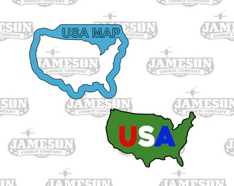 USA Map Cookie Cutter - America - United States of America