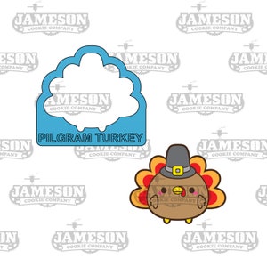 Boy Pilgrim Turkey Cookie Cutter - Fall, Thanksgiving Theme