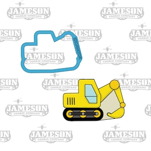 Excavator Cookie Cutter - Construction Theme Birthday Party - Steam Shovel