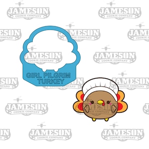Girl Pilgrim Turkey Cookie Cutter - Fall, Thanksgiving Theme