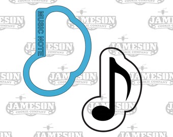 Music Note Cookie Cutter - Eighth Notes - School, Music Theme
