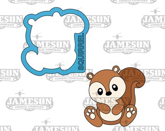 Sitting Squirrel Cookie Cutter - Woodland, Baby Squirrel Cookie Cutter