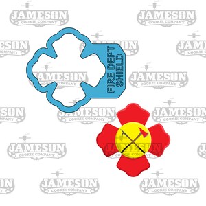 Fire Department Shield Cookie Cutter - Fire Fighter Theme