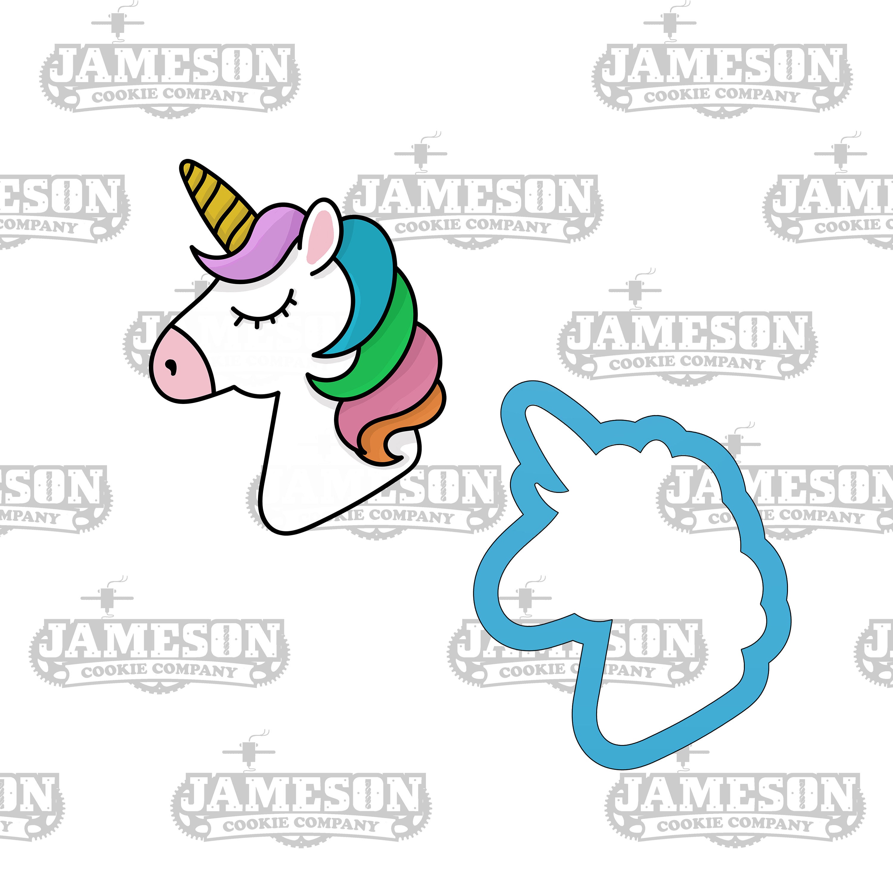Mystical Unicorn Head Cookie Cutter
