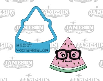 Nerdy Watermelon Cookie Cutter - Summer Theme - Food Theme