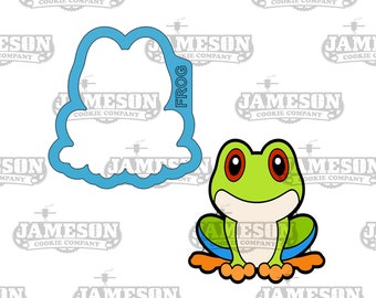 Sitting Frog Cookie Cutter - Jungle Animal, Safari Zoo Animal, Baby Tree Frog Cookie Cutter