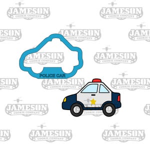 Police Car Cookie Cutter - Police Officer Cruiser, Cop Car