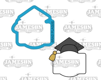 Grad Cap Plaque Cookie Cutter - Graduate, Congratulations, Senior