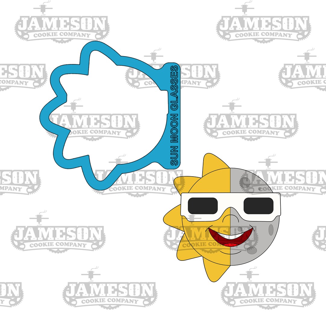 Solar Eclipse With Glasses Cookie Cutter - Sun and Moon, Space Theme - Etsy