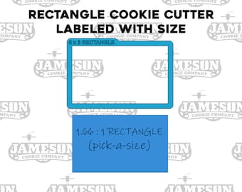 1.66 to 1 Ratio - Rectangle Shaped Cookie Cutter