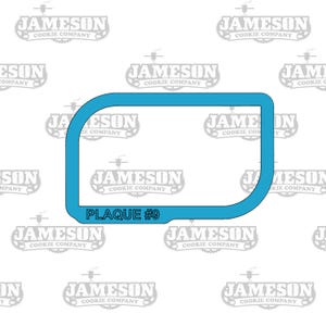 Plaque #9 Cookie Cutter - Rectangle with Two Rounded Corners