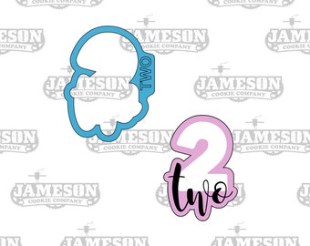 Number Two Cookie Cutter - Birthday Number - Plaque - Number 2 - Numbered