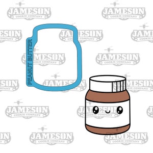 Peanut Butter Jar Cookie Cutter - Perfect Match Version, Go Together Like