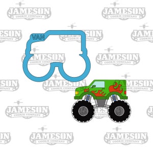 Monster Truck Van Cookie Cutter - Birthday Theme, Trucks, SUV