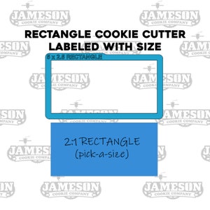 2 to 1 Ratio - Rectangle Shaped Cookie Cutter