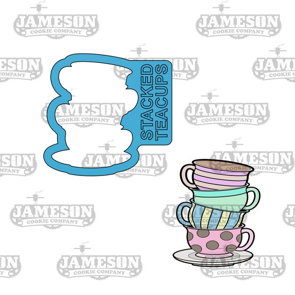 Stacked Teacups Cookie Cutter - Tea Cup - Wonderland