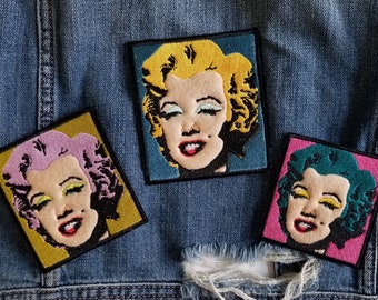 Marilyn Monroe Iron// Sew on patch badge Hollywood
