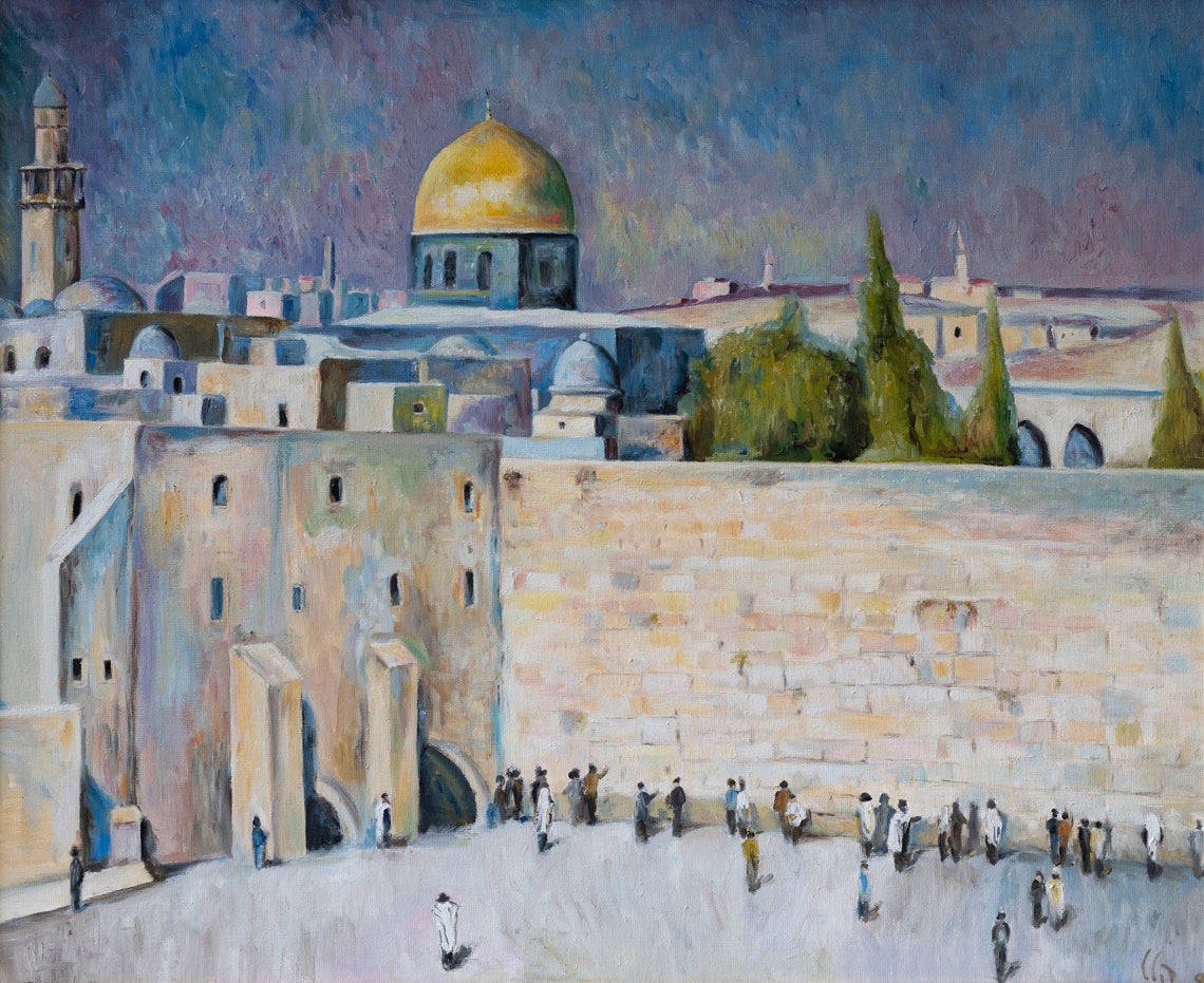 Arte judío Pintura judaica Arte de la pared judía Pirkei Etsy