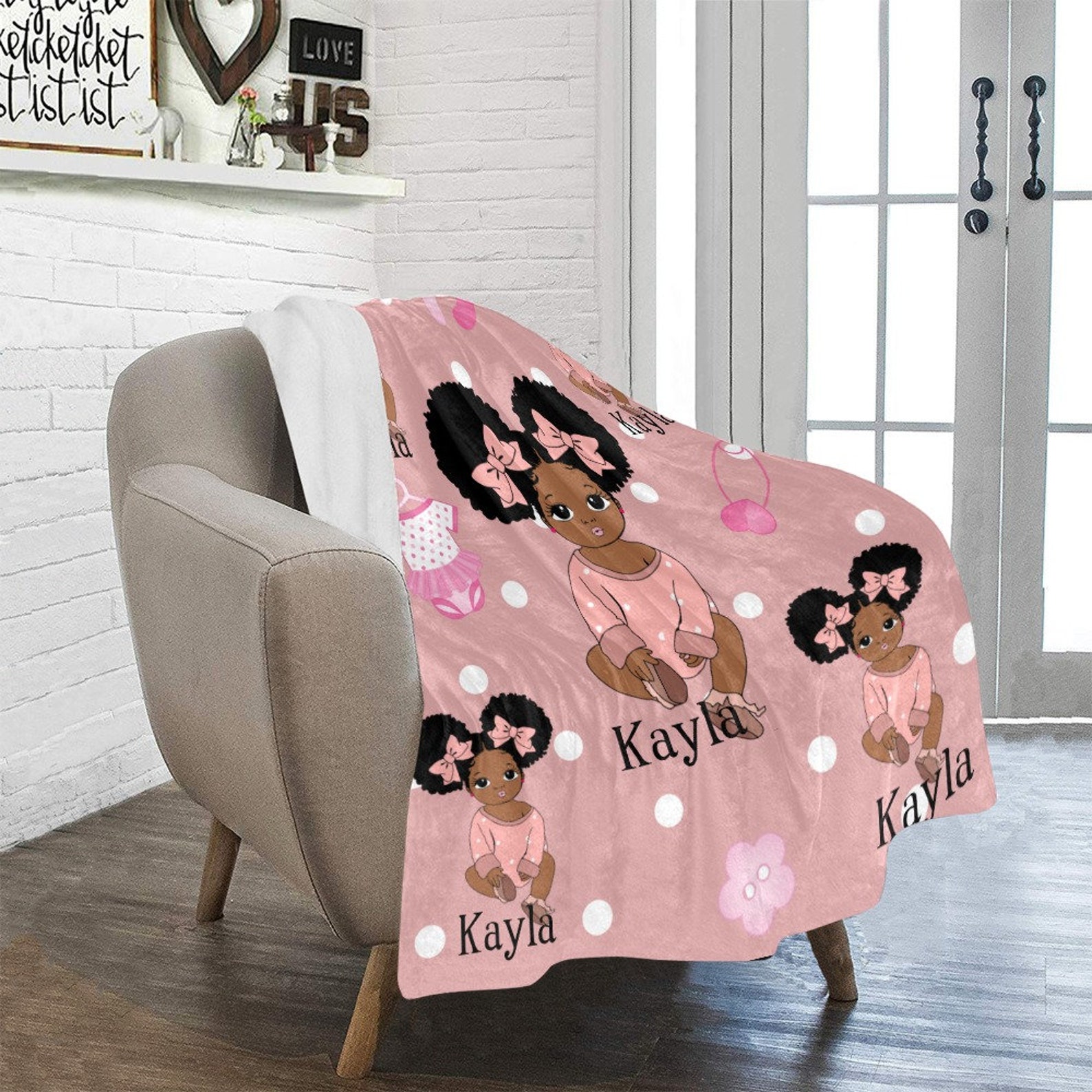African American Baby Girl Blankets Ultra Soft Fleece Etsy