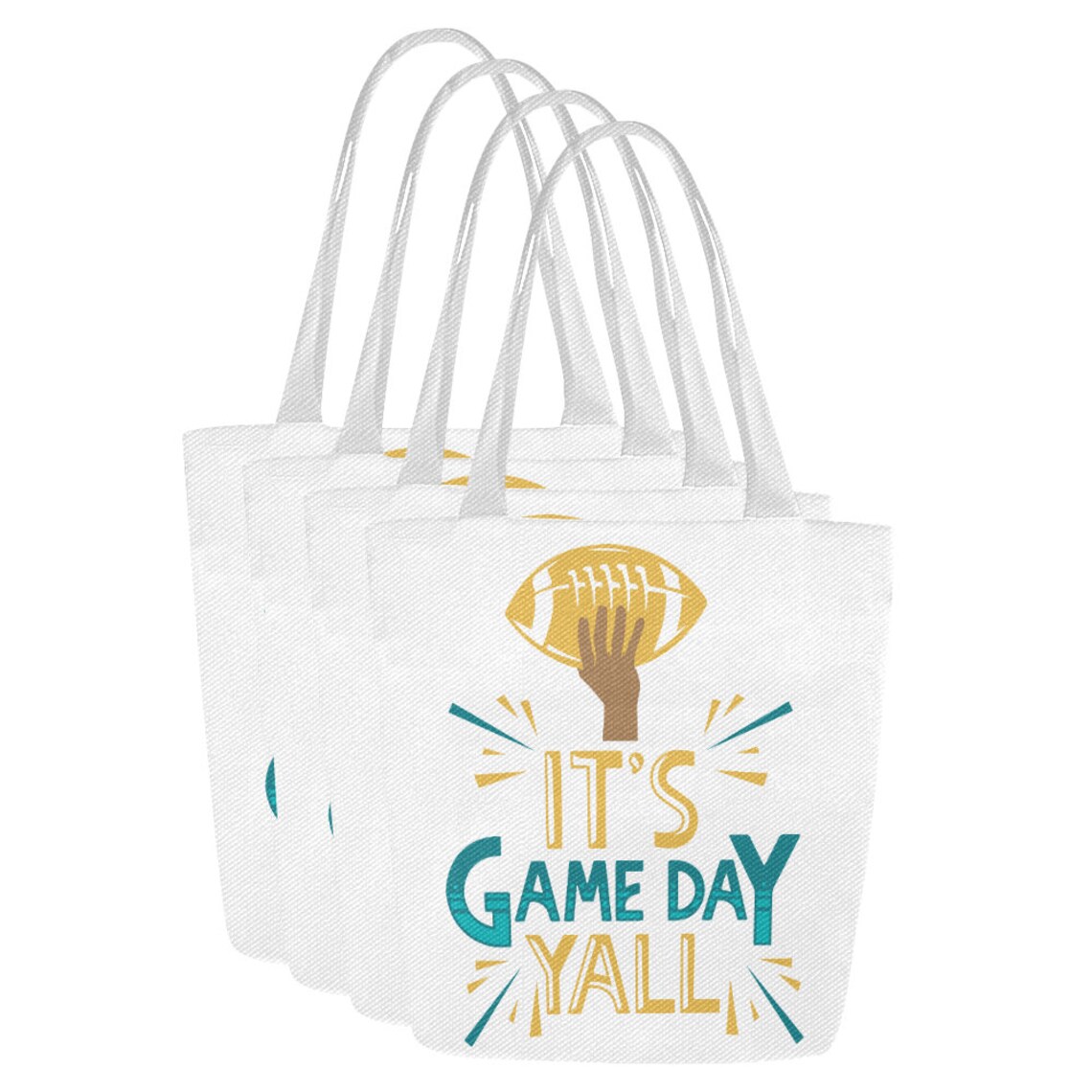 It's Game Day Y'all Tote Bags Pack of 4 Gift for Etsy