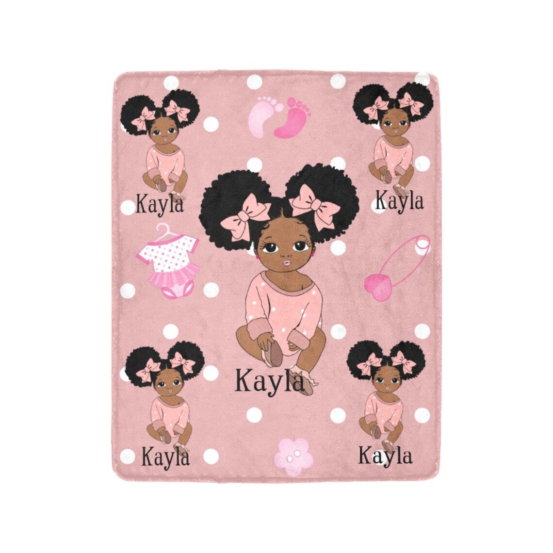 African American Baby Girl Blankets Ultra Soft Fleece Etsy