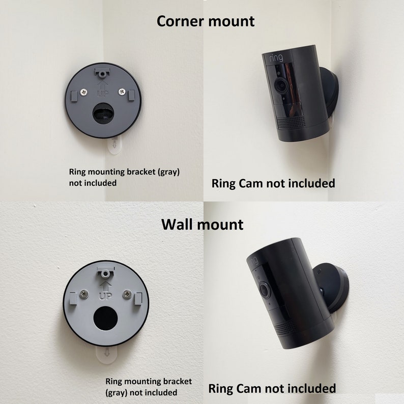 Ring Stick up Cam Indoor Wall Mount no Drill No Damage to Etsy