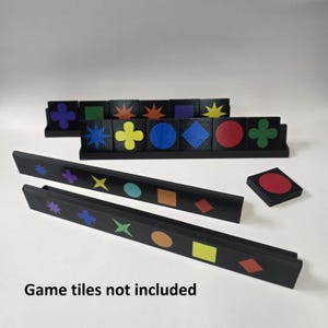 4-piece Qwirkle tile holder - multi-color design