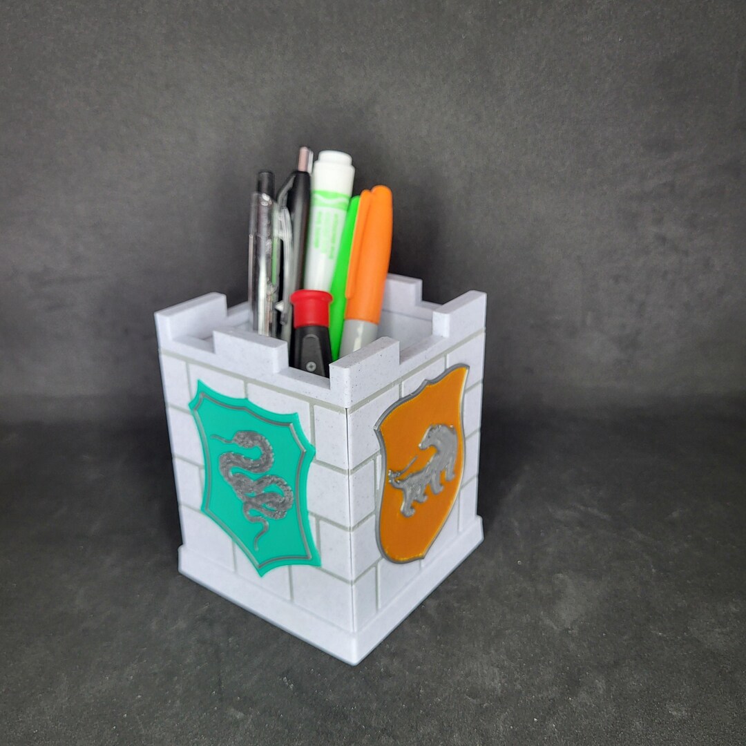 Wizard Letter Rack Desk Organizer, Pen Holder, Hogwarts House Crest Inspired - Etsy