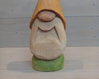 Hand carved wooden gnome.