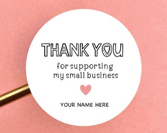 Thank You Stickers, Business Stickers, Company Stickers, Custom Business Name Stickers, Handmade Stickers, Logo Stickers, Custom Stickers