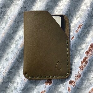 Capa de couro para cartão (1 bolso)