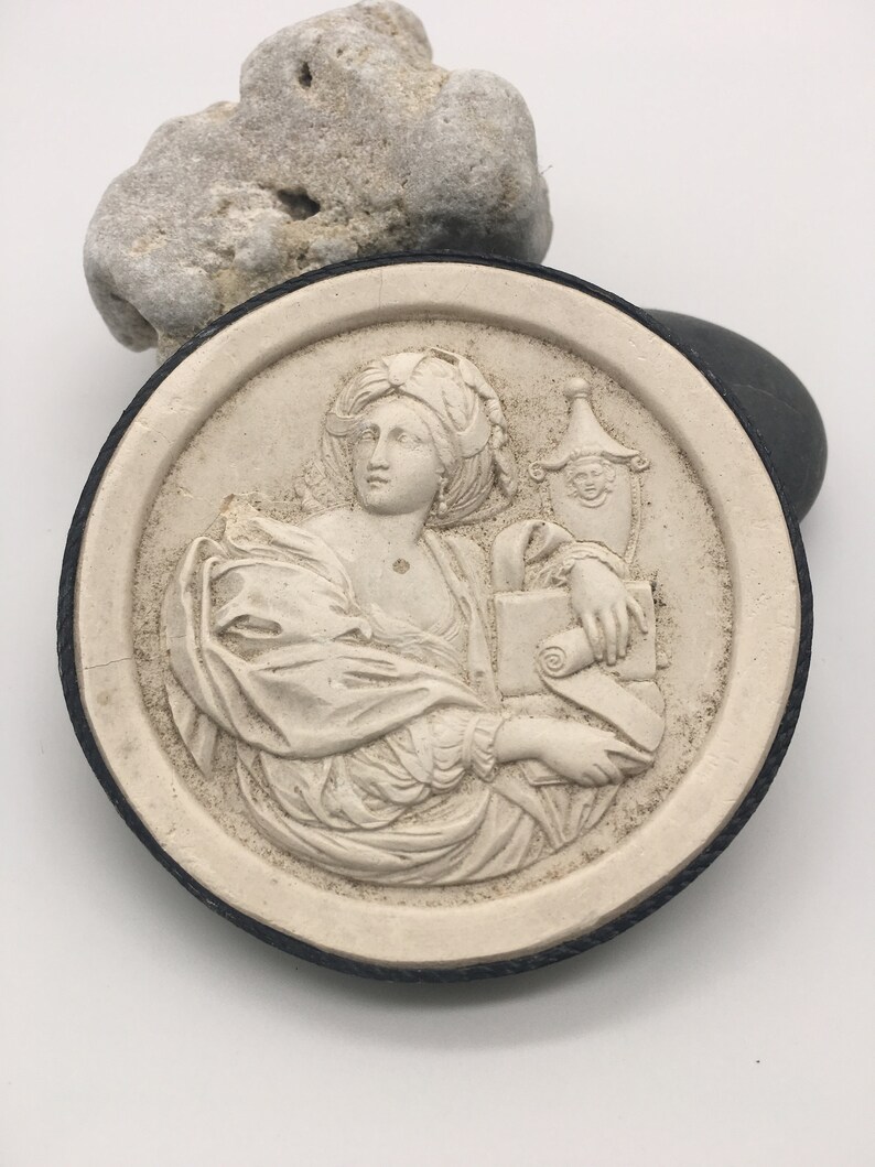 Set of 3 Antique Grand Tour Plaster Relief Medallions image 1