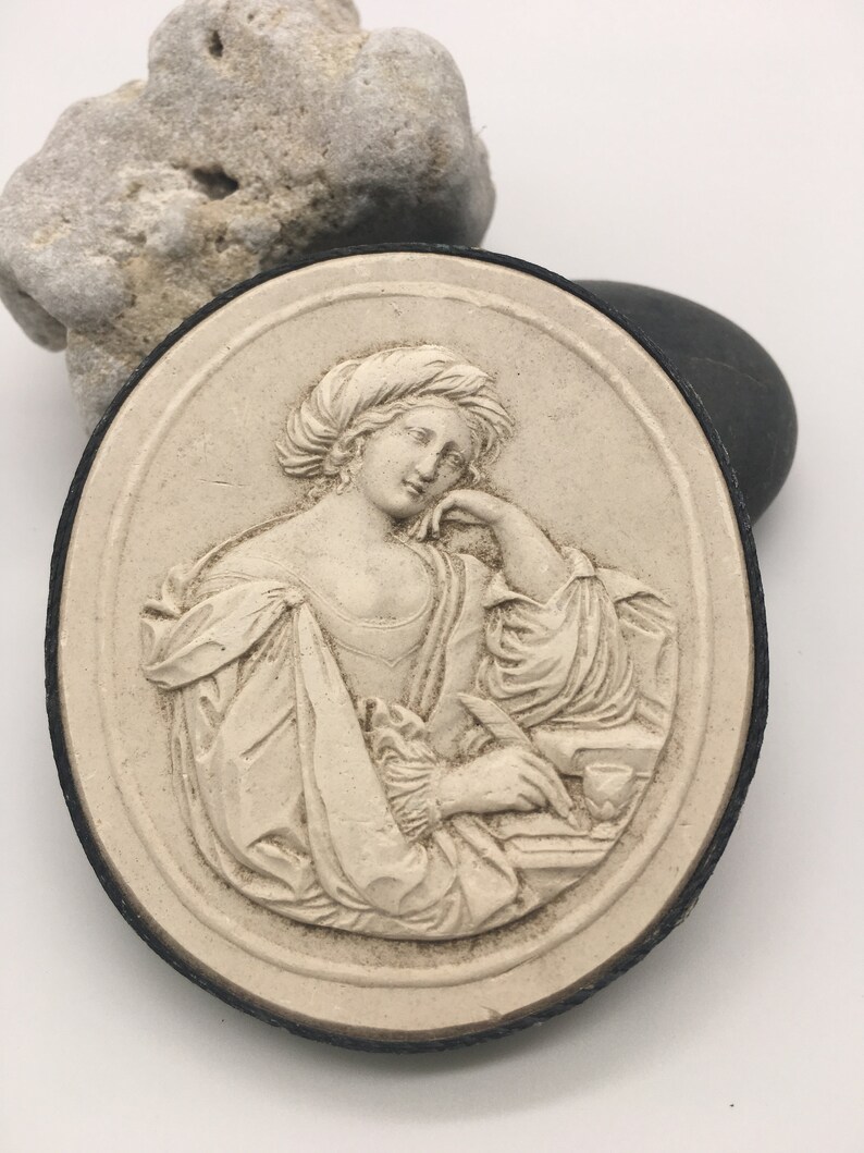 Set of 3 Antique Grand Tour Plaster Relief Medallions image 0