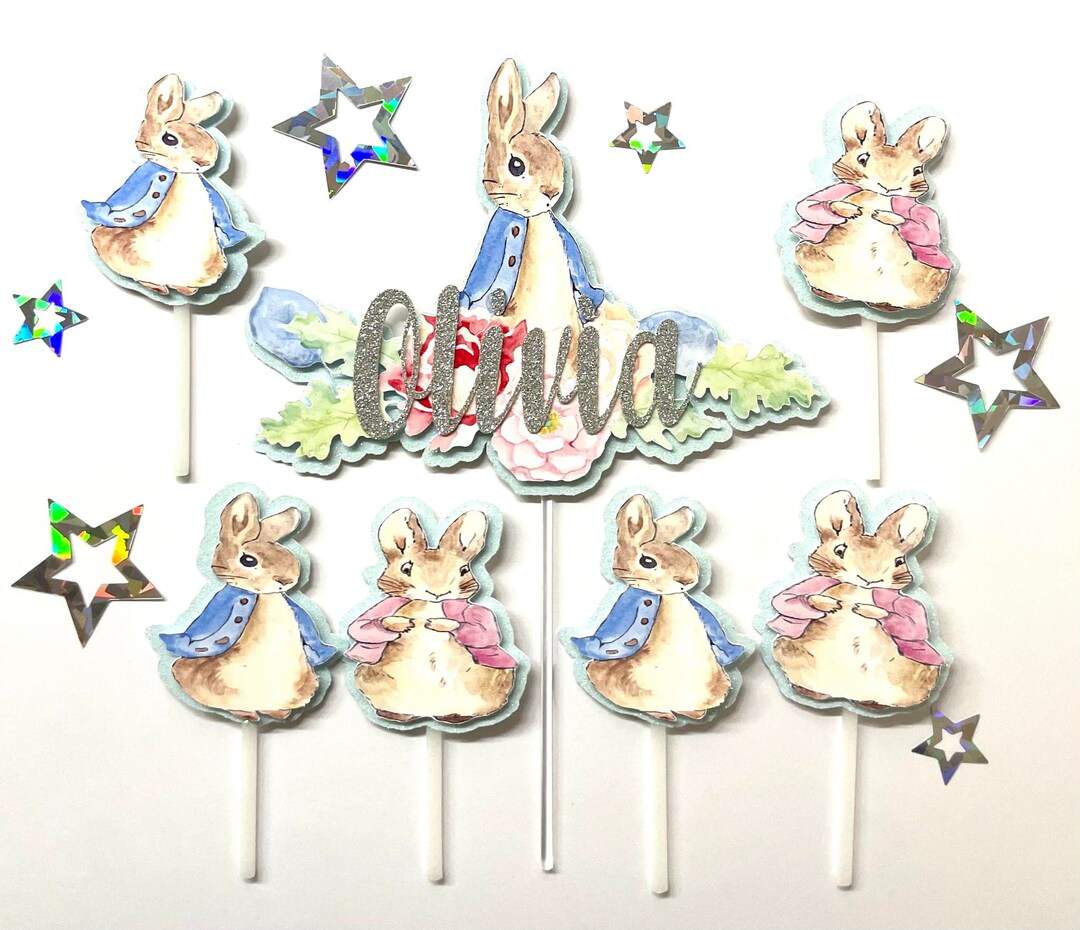 Peter Rabbit Bunny Inspired 3d Cake and Cupcake Topper Bundle - Etsy
