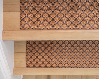 BohoStairTreads William Morris Design: Custom Sized Stair Rugs - Non-Slip, Water Absorbent, Easy Maintenance