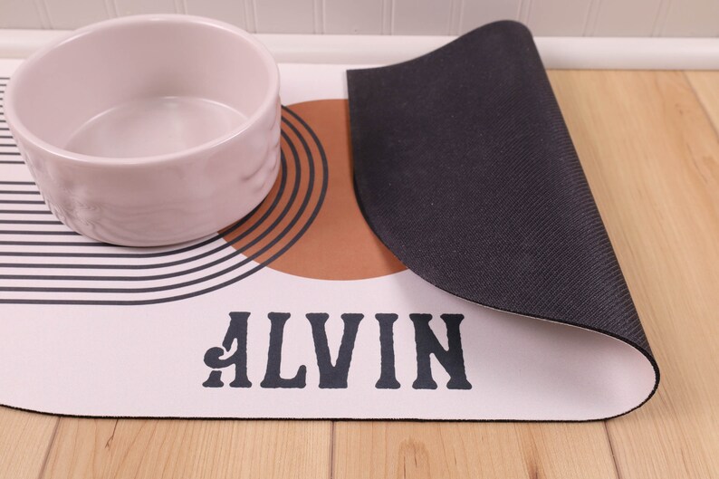 Personalized Pet Bowl Mat / Boho Dog Placemat / Custom Dog Etsy